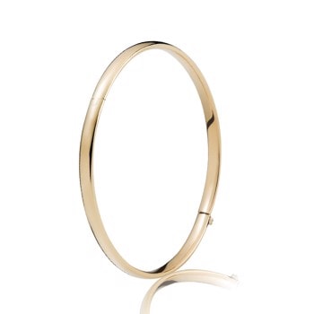 14 karat Armring American (hule), Ø 6,0 cm og 4,0 mm i bredde